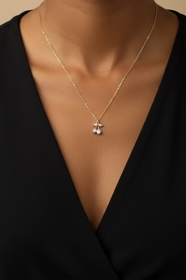 Cherry dollar Necklace